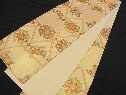 平和屋着物■佐賀錦 六通柄袋帯 雲取り立涌花文 金糸 逸品 n-nr0132