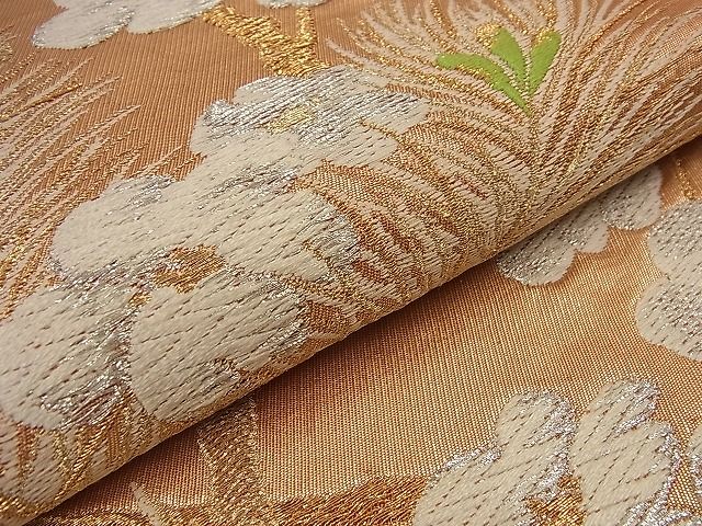 平和屋着物■六通柄袋帯 唐織 松梅文 金銀糸 逸品 n-nr0135