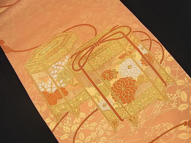 平和屋着物■六通柄袋帯 唐織 貝桶桐菊文 金糸 やまとオリジナル 逸品 n-nr0175