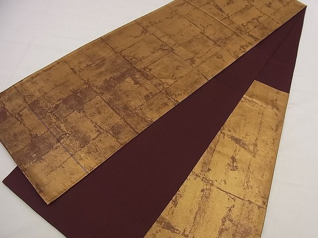 平和屋着物■六通柄袋帯 色紙並び文 金糸 逸品 n-nr0198