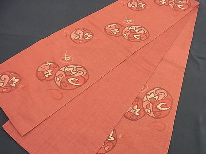 平和屋着物■六通柄袋帯 明日香 花唐草丸文 逸品 n-nr0236