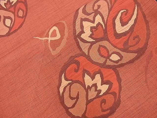 平和屋着物■六通柄袋帯 明日香 花唐草丸文 逸品 n-nr0236