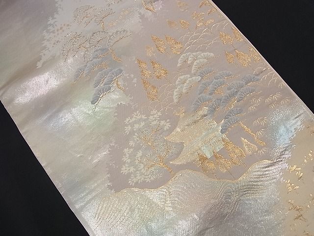 平和屋着物■六通柄袋帯 唐織 古都みやび 綿引箔 金銀糸 逸品 n-nr0247