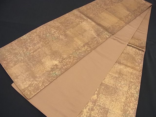 平和屋着物■六通柄袋帯 霞文 金彩 逸品 n-nr0248