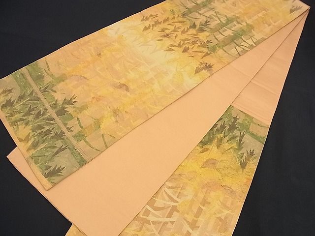 平和屋着物■六通柄袋帯 樹林文 金糸 逸品 n-nr0253