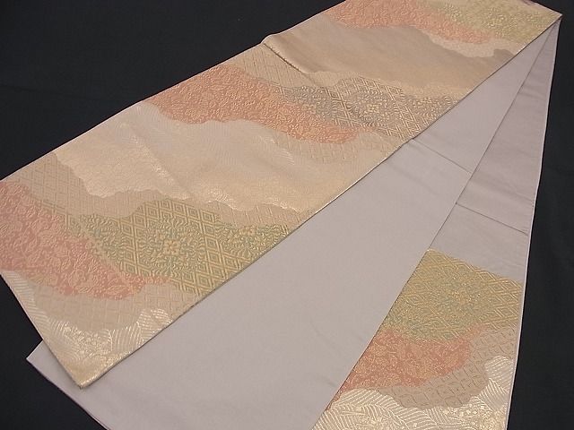 平和屋着物■六通柄袋帯 道長吉祥文 金糸 逸品 n-nr0259