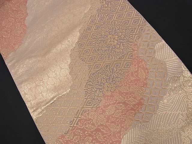 平和屋着物■六通柄袋帯 道長吉祥文 金糸 逸品 n-nr0259