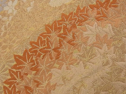 平和屋着物■六通柄袋帯 唐織 エ霞重山花文 金糸 逸品 n-nr0271