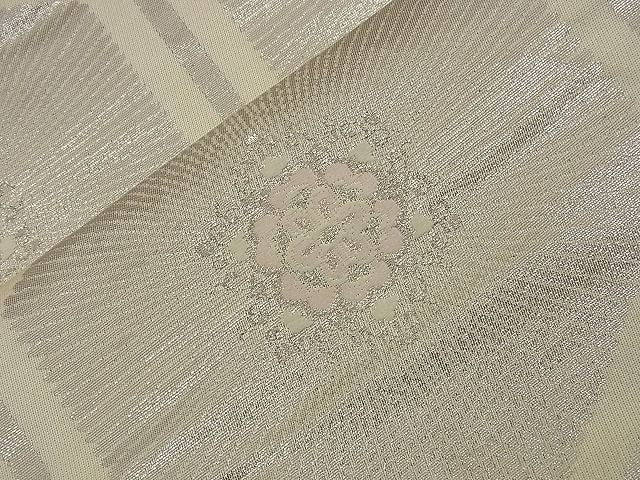 平和屋着物■六通柄袋帯 唐織 琴錦 亀甲花文 銀糸 逸品 n-nr0274