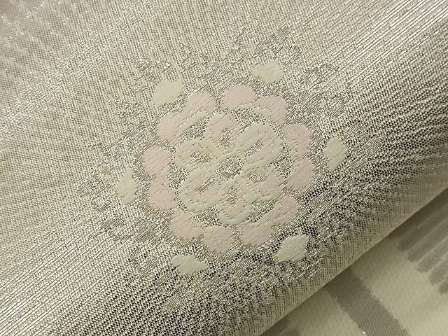 平和屋着物■六通柄袋帯 唐織 琴錦 亀甲花文 銀糸 逸品 n-nr0274