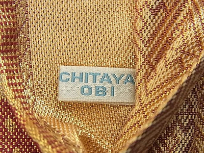 平和屋着物■佐賀錦 六通柄袋帯 道長吉祥花文 金糸 逸品 n-nr0276
