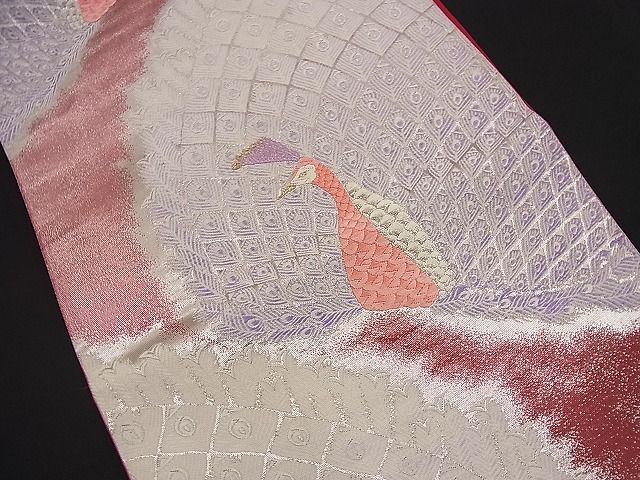 平和屋着物■西陣 六通柄袋帯 唐織 孔雀文 金銀糸 逸品 n-nr0288