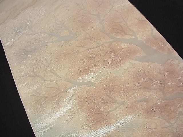 平和屋着物■六通柄袋帯 樹林文 銀糸 逸品 n-nr0291