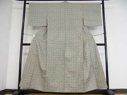 平和屋着物■上質な紬 花菱文 逸品 ob2375