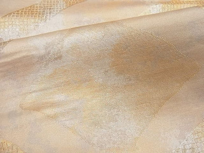 平和屋着物■六通柄袋帯 菱文 金糸 引箔 逸品 ob2639