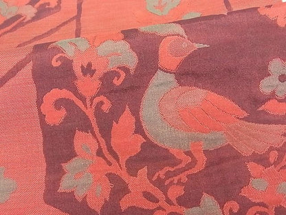 平和屋着物■六通柄袋帯 花鳥唐草文 逸品 ob3193
