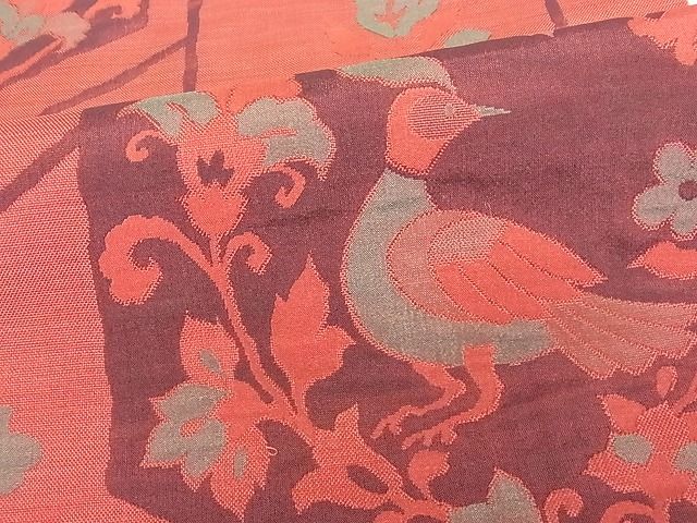 平和屋着物■六通柄袋帯 花鳥唐草文 逸品 ob3193