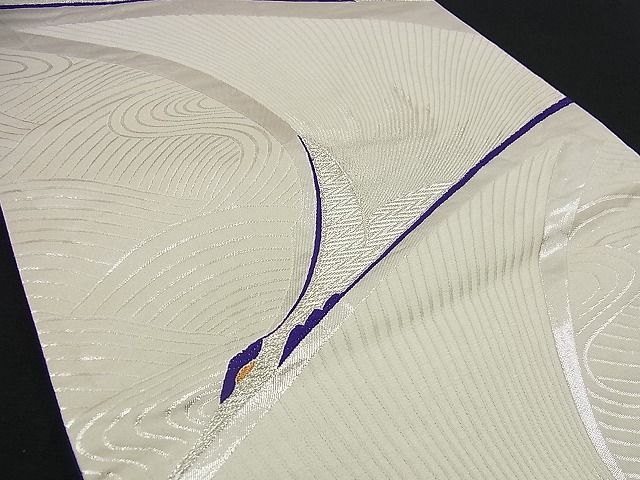 平和屋着物■六通柄袋帯 唐織 流水鶴文 金銀糸 逸品 n-op0058