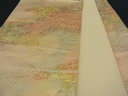 平和屋着物■六通柄袋帯 立波文 金糸 逸品 n-op0068