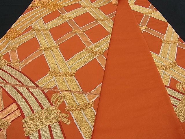 平和屋着物■六通柄袋帯 唐織 籬文 金糸 逸品 n-op0101
