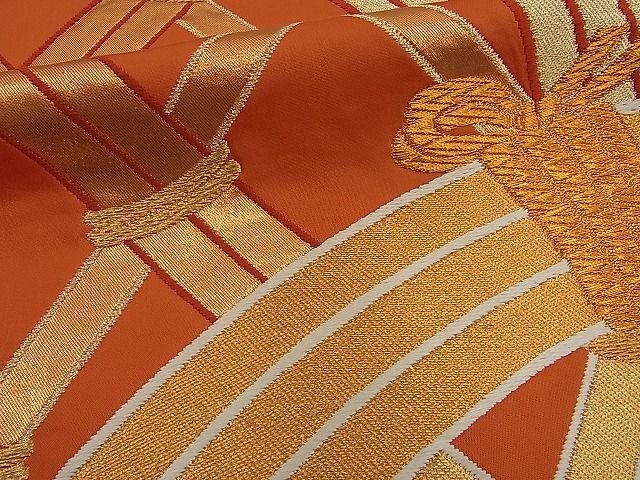 平和屋着物■六通柄袋帯 唐織 籬文 金糸 逸品 n-op0101