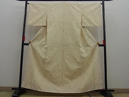 平和屋着物■上質な白紬　吉祥文　逸品　n-op0244