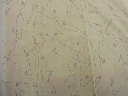 平和屋着物■上質な白紬　吉祥文　逸品　n-op0244