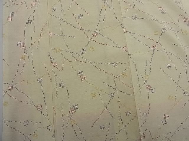 平和屋着物■上質な白紬　吉祥文　逸品　n-op0244