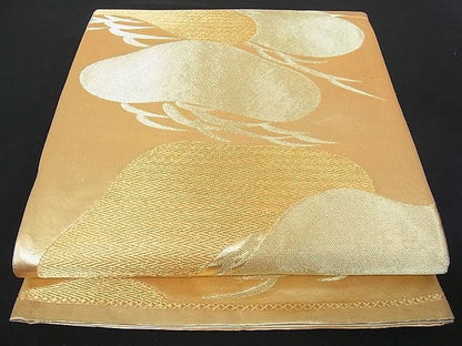 平和屋着物■六通柄袋帯 松 金糸 逸品 op3315