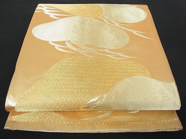 平和屋着物■六通柄袋帯 松 金糸 逸品 op3315