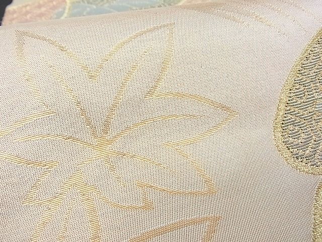 平和屋着物■六通柄袋帯 吉祥花文 金糸 逸品 op4291