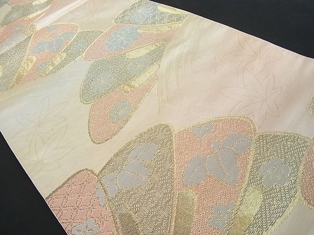 平和屋着物■六通柄袋帯 吉祥花文 金糸 逸品 op4291