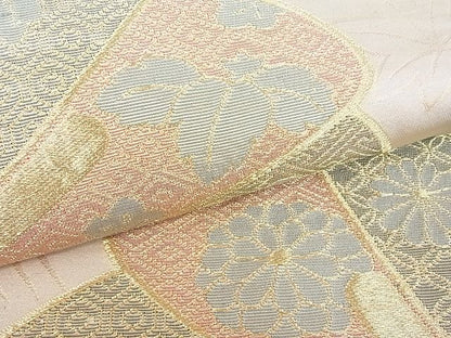 平和屋着物■六通柄袋帯 吉祥花文 金糸 逸品 op4291