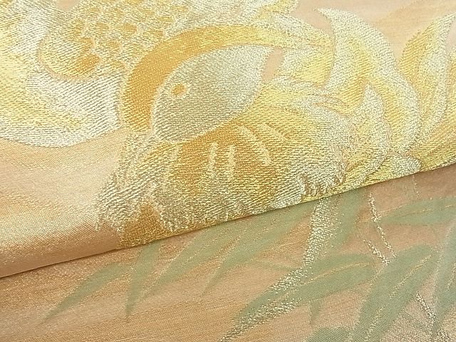 平和屋着物■六通柄袋帯 鴛鴦 金糸 逸品 op4293