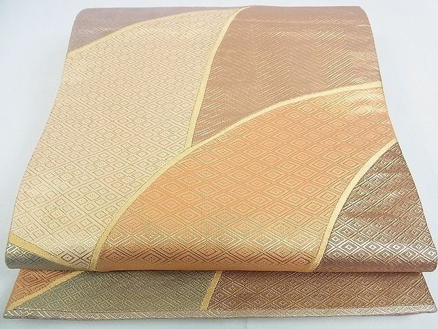 平和屋着物■佐賀錦 六通柄袋帯 吉祥切嵌 金糸 逸品 op4592
