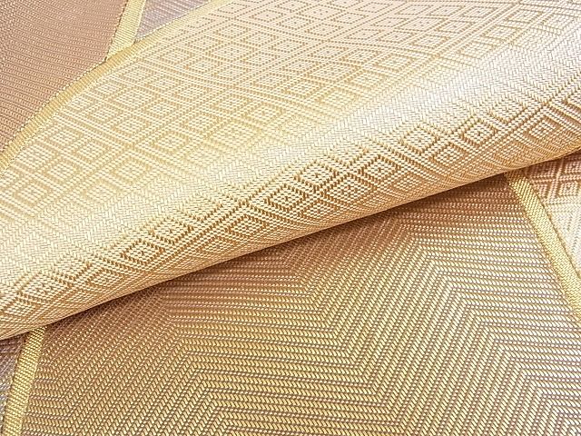平和屋着物■佐賀錦 六通柄袋帯 吉祥切嵌 金糸 逸品 op4592