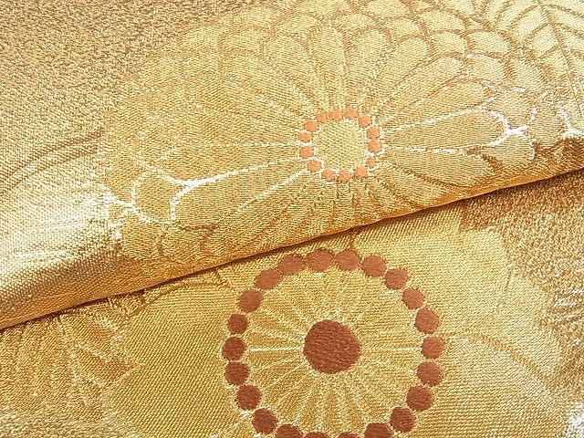 平和屋着物■佐賀錦 六通柄袋帯 桐花文 金糸 逸品 op4593