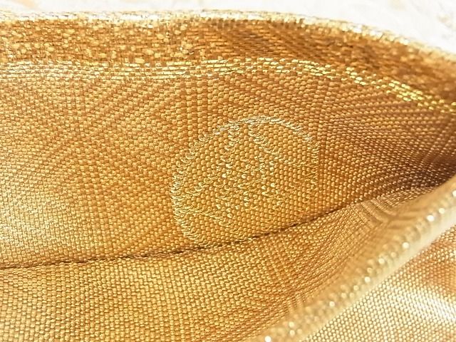 平和屋着物■佐賀錦 六通柄袋帯 桐花文 金糸 逸品 op4593