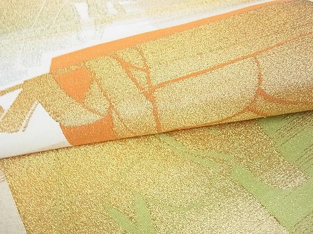平和屋着物■綴れ 太鼓柄袋帯 誰が袖 金銀糸 逸品 op5245