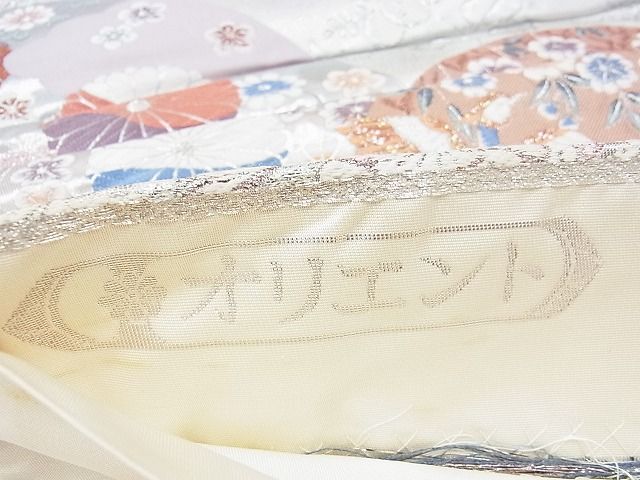 平和屋着物■六通柄袋帯 オリエント 九百錦 銀糸 逸品 op6015