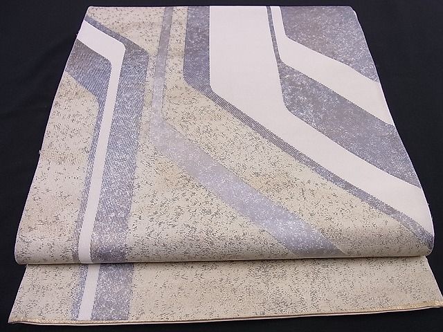 平和屋着物■六通柄袋帯 幾何学文様 引箔 金彩 逸品 n-os0697