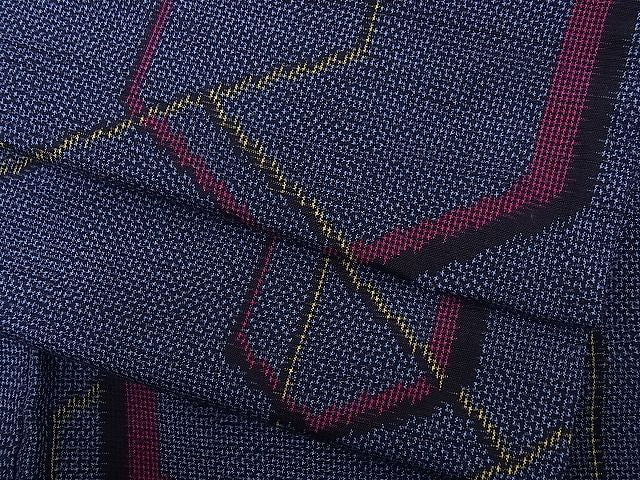 平和屋着物■上質な紬　亀甲文　逸品　n-os0820