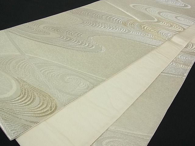 平和屋着物■六通柄袋帯 流水文 金銀糸 逸品 ox0438