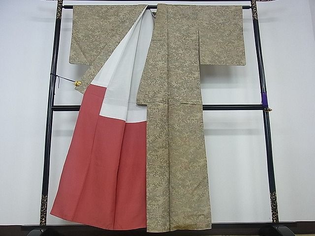 平和屋着物■上質な紬 風景文 逸品 ox0568