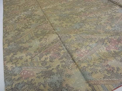 平和屋着物■上質な紬 風景文 逸品 ox0568