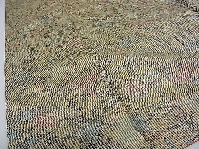 平和屋着物■上質な紬 風景文 逸品 ox0568