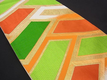 平和屋着物■六通柄袋帯 檜垣文 金糸 逸品 ox0681