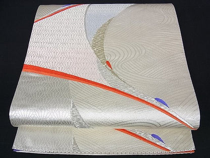 平和屋着物■六通柄袋帯 立波飛鳥文 金銀糸 逸品 ox0967