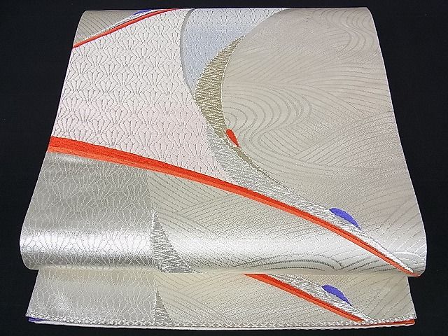 平和屋着物■六通柄袋帯 立波飛鳥文 金銀糸 逸品 ox0967