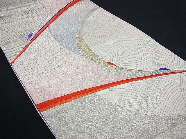 平和屋着物■六通柄袋帯 立波飛鳥文 金銀糸 逸品 ox0967